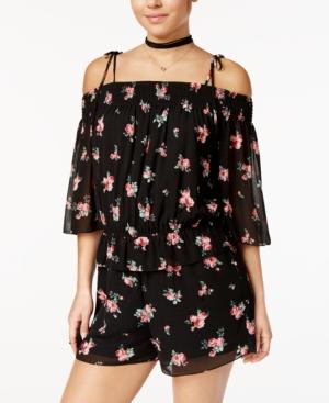 B Darlin Juniors' Cold-shoulder Romper