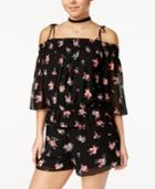 B Darlin Juniors' Cold-shoulder Romper