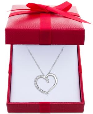 Diamond Heart Pendant Necklace (1/2 Ct. T.w.), 18 + 2 Extender