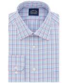 Eagle Men's Classic/regular Fit Non-iron Flex Collar Pink Check Dress Shirt