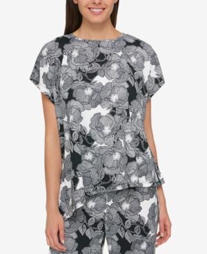 Tommy Hilfiger Printed Asymmetrical Top, Only At Macy's