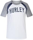 Hurley Men's Colorblocked Graphic-print Logo Raglan-sleeve T-shirt