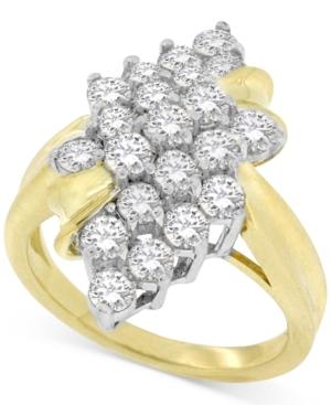 Diamond Leaf Cluster Ring (2 Ct. T.w.) In 14k Gold