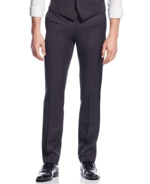 Bar Iii Charcoal Solid Extra Slim-fit Pants