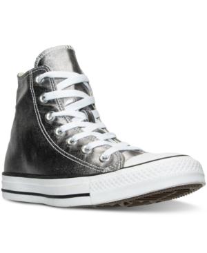 Converse Unisex Chuck Taylor Hi Metallic Leather Casual Sneakers From Finish Line