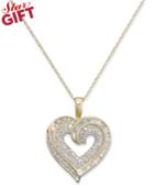 Diamond Baguette Heart Necklace In 10k Gold Or White Gold (3/8 Ct. T.w.)