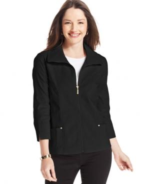 Jm Collection Zip Front Jacket