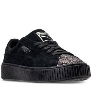 Puma Women's Suede Platform Crushed Gem Casual Sneakers From Finish Line