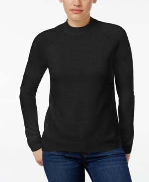 Karen Scott Petite Mock-neck Sweater, Only At Macy's
