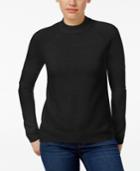 Karen Scott Petite Mock-neck Sweater, Only At Macy's