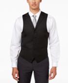 Sean John Men's Classic-fit Black Solid Suit Vest