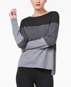 Eileen Fisher Colorblocked Wool Sweater