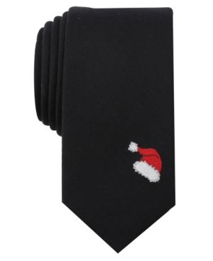Bar Iii Men's Holiday Santa Hat Embroidered Skinny Tie, Created For Macy's