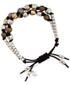 Lucky Brand Two-tone Leather Beaded Bracelet