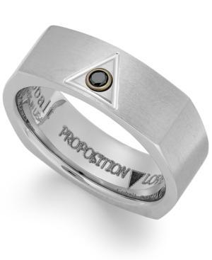 Proposition Love Cobalt Triangle And Diamond Accent Wedding Band