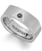 Proposition Love Cobalt Triangle And Diamond Accent Wedding Band
