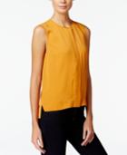 Armani Exchange Collarless Sleeveless Blouse, A Macy's Exclusive