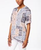 Style & Co. Printed Tulip-hem Tunic, Only At Macy's