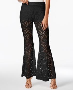 Material Girl Juniors' Lace Flare-leg Pants, Created For Macy's