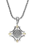 Balissima By Effy Diamond Curve Pendant (1/8 Ct. T.w.) In Sterling Silver And 18k Gold