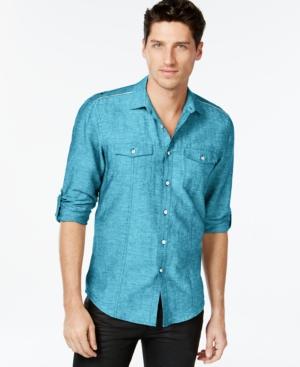 Inc International Concepts Men's Lopper Button-front Shirt, Only At Macy's