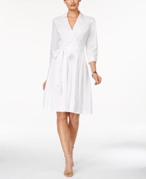 Ivanka Trump Faux-wrap A-line Dress
