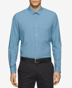 Calvin Klein Men's Circle-dot-print Dobby Long-sleeve Shirt