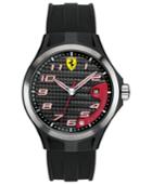 Scuderia Ferrari Watch, Men's Lap Time Black Silicone Strap 44mm 830012