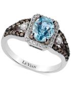 Le Vian Aquamarine (1 Ct. T.w.) And Diamond (1/2 Ct. T.w.) Ring In 14k White Gold