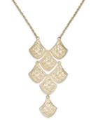 Diamond-cut Mesh Linked Frontal Necklace In 14k Gold