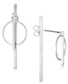 Inc International Concepts Gold-tone Geometric Front-back Earrings, Created For Macy's