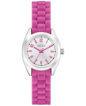 Caravelle New York By Bulova Women's Pink Silicone Strap Watch 19mm 43l175