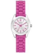 Caravelle New York By Bulova Women's Pink Silicone Strap Watch 19mm 43l175