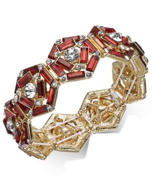 Thalia Sodi Gold-tone Crystal & Stone Stretch Bracelet, Created For Macy's