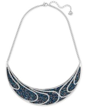 Swarovski Silver-tone Crystal Rock And Pave Statement Necklace