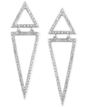 Geo By Effy Diamond Triangle Drop Earrings (5/8 Ct. T.w.) In 14k White Gold
