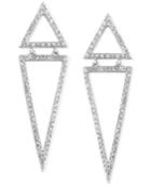 Geo By Effy Diamond Triangle Drop Earrings (5/8 Ct. T.w.) In 14k White Gold