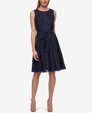 Tommy Hilfiger Tie Waist Fit & Flare Dress