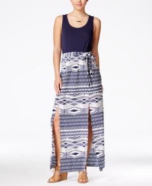 City Studios Juniors' Aztec-print Maxi Dress