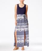 City Studios Juniors' Aztec-print Maxi Dress