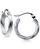 Giani Bernini Twist Hoop Earrings In Sterling Silver, Only At Macy's