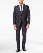 Vince Camuto Men's Slim-fit Stretch Charcoal Solid Suit