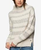 O'neill Juniors' Cotton Livie Striped Mock-neck Sweater