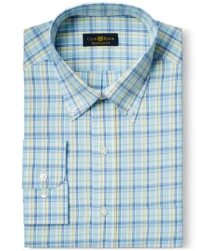 Club Room Estate Wrinkle Resistant Cape Cod Blue Check Dress Shirt, Only At Macy's