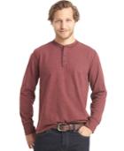 G.h. Bass & Co. Big And Tall Long-sleeve Carbonized Henley Shirt