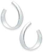 Lauren Ralph Lauren Silver-tone Sculpted Hoop Earrings
