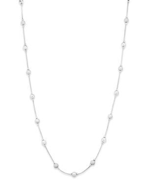 Charter Club Silver-tone Smooth And Fireball Station Necklace