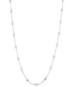 Charter Club Silver-tone Smooth And Fireball Station Necklace