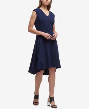 Dkny V-neck High-low Dress