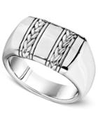 Men's Sterling Silver Ring, Braided Band
